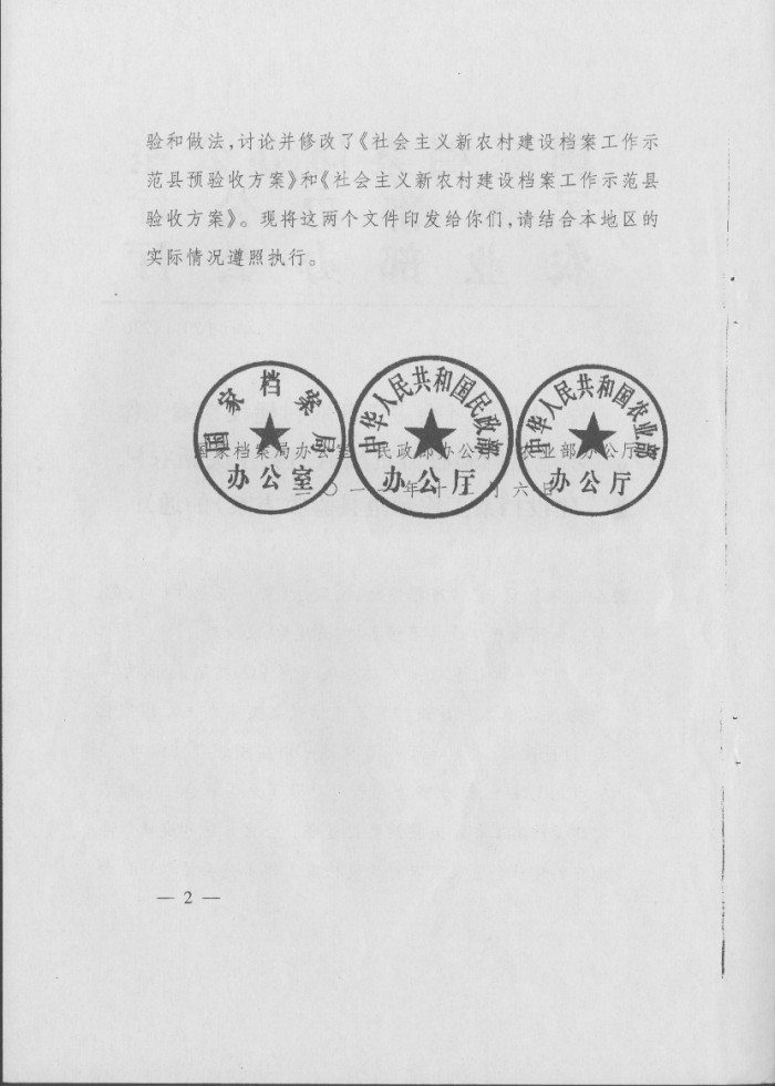 關(guān)于印發(fā)《社會(huì)主義新農(nóng)村建設(shè)檔案工作示范縣預(yù)驗(yàn)收方案》和《社會(huì)主義新農(nóng)村建設(shè)檔案工作示范縣驗(yàn)收方案》的通知