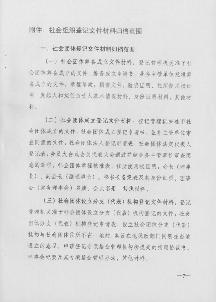 社會組織登記檔案管理辦法