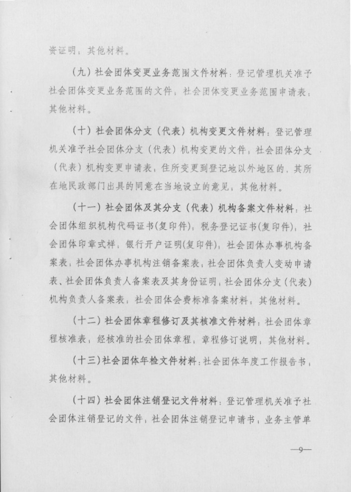 社會組織登記檔案管理辦法