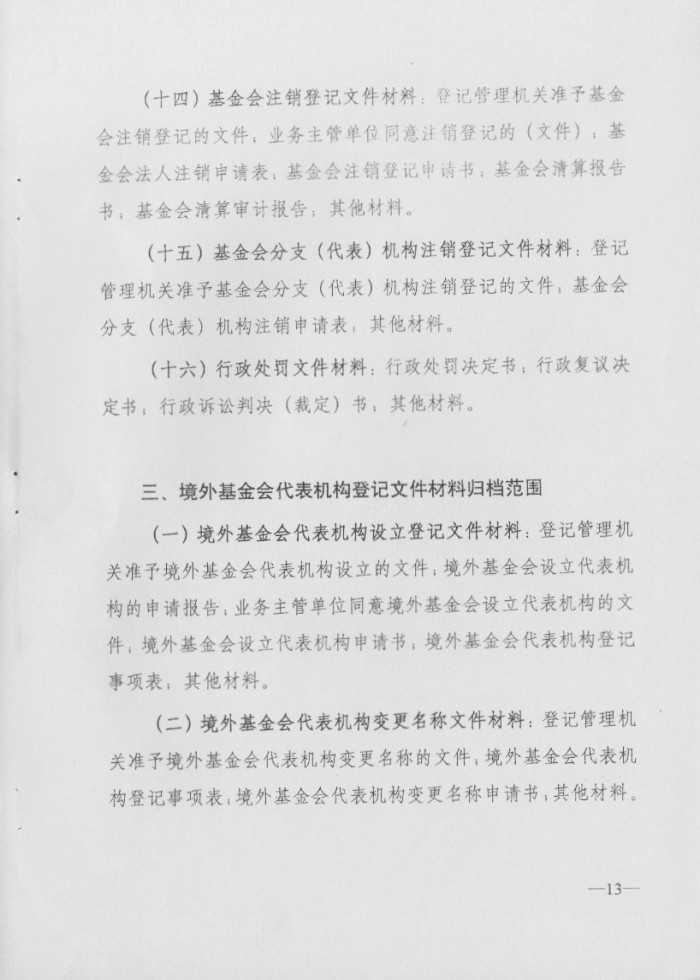 社會組織登記檔案管理辦法